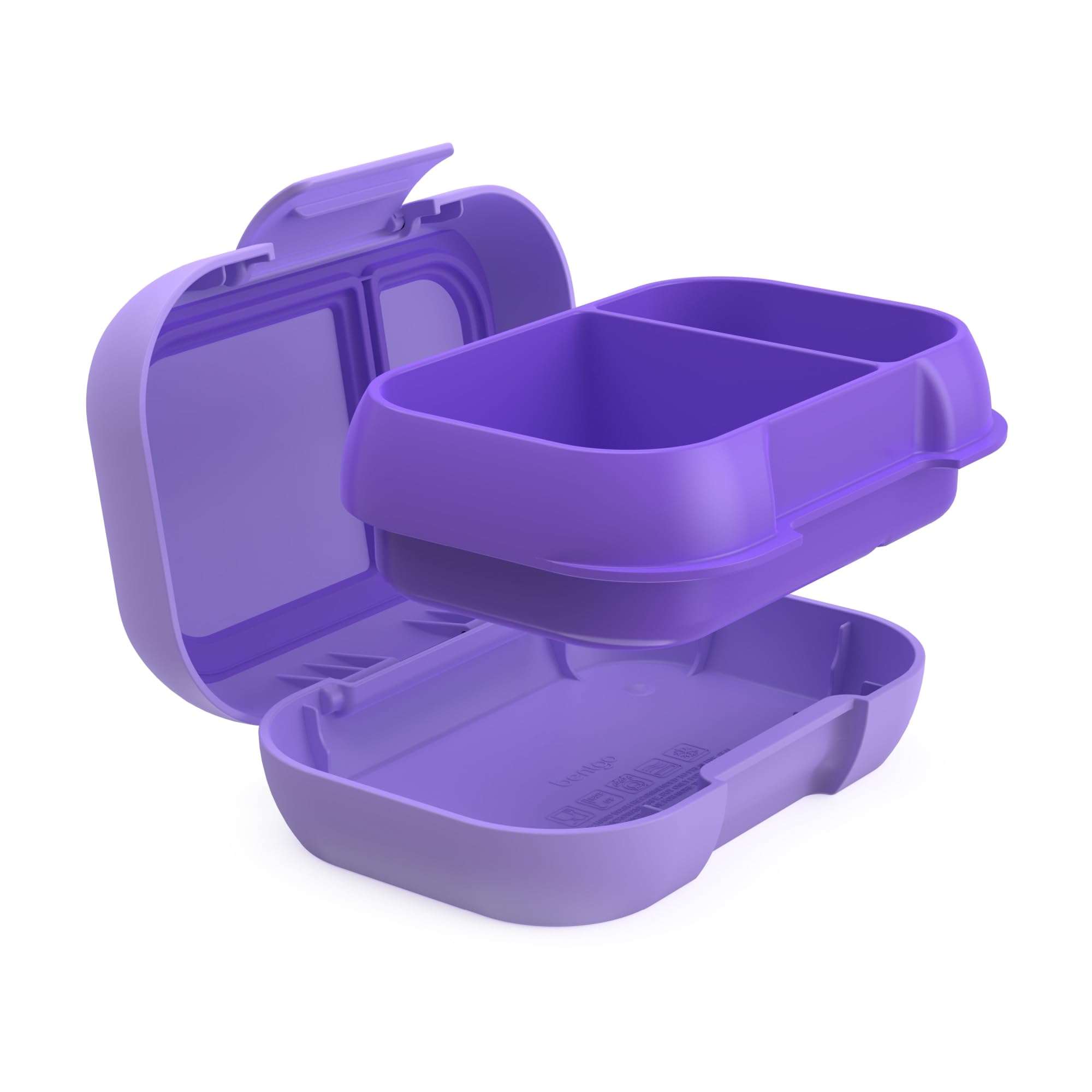 Bentgo Kids Snack - 2 Compartment Leak-Proof Bento-Style Food Storage For Snacks And Small Meals, Easy-Open Latch, Dishwasher Sa